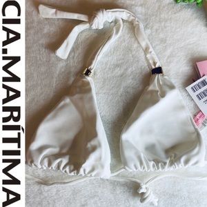 CIA MARITIMA Bikini Top: White, Small, 38”in., NWT